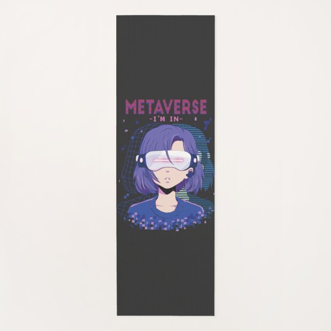 Anime-Mädchen Virtual Reality Brille Yoga Mat, Yogamatte (Vorderseite)