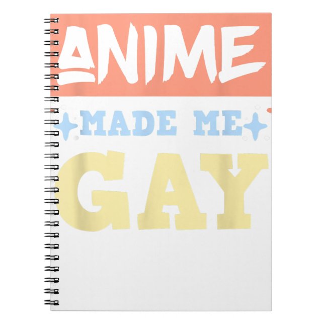 Anime Made Me Gay Funny Anime sogar LBGTQ Gay Prid Notizblock (Vorderseite)