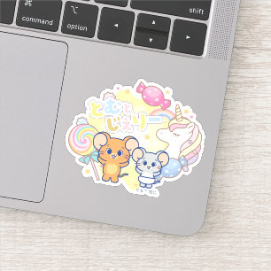 Anime Magical Candyland mit Jerry und Tuffy Aufkleber