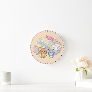 Anime Magical Candyland mit Jerry und Tuffy Runde Wanduhr