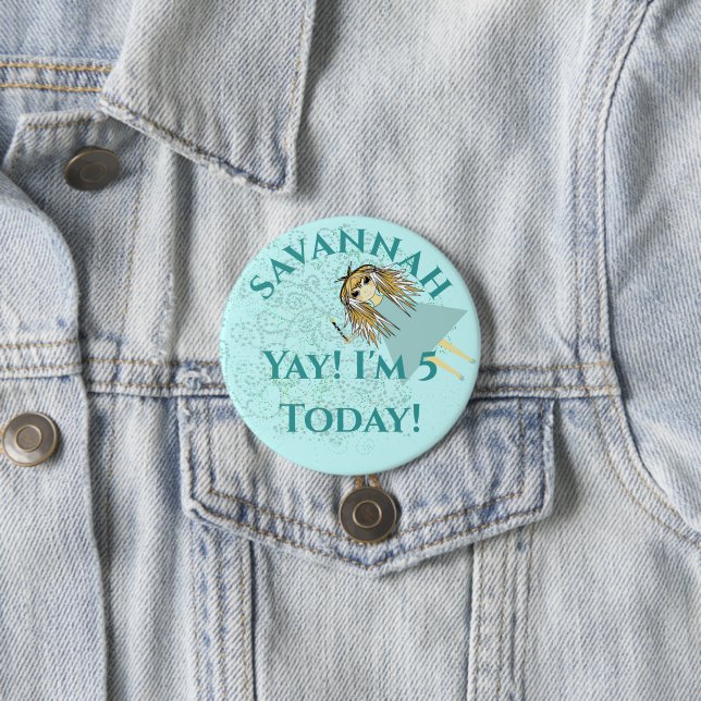 Anime Magical Days Birthday Party Button (Beispiel)