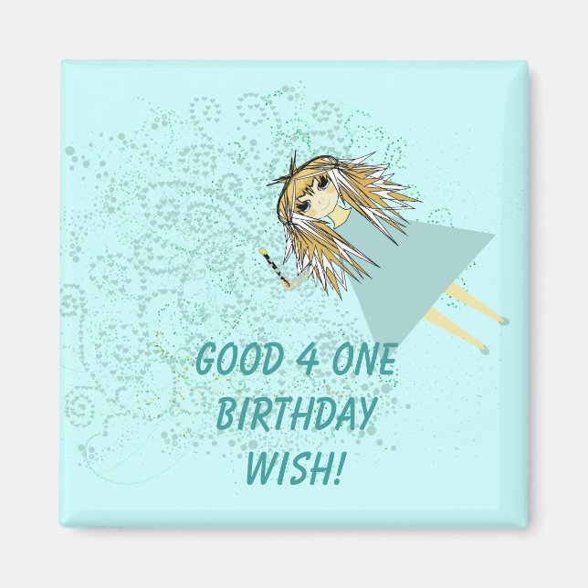 Anime Magical Days Birthday Party Magnet (Vorne)