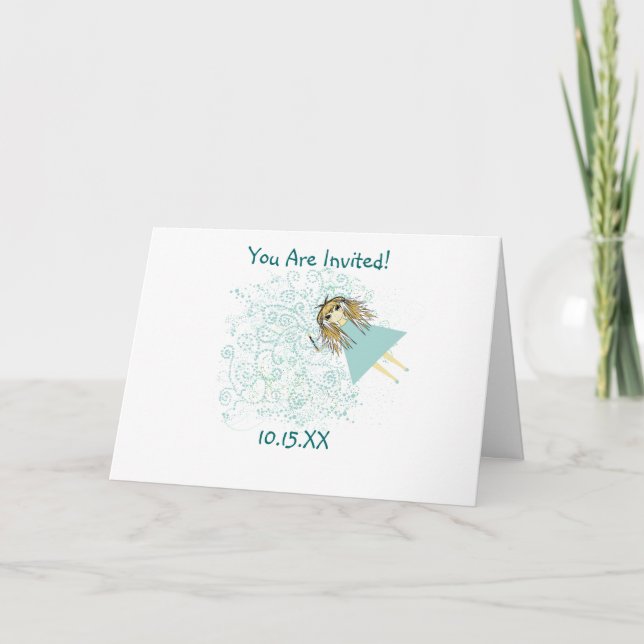 Anime Magical Days Fairy Birthday Party Dankeskarte (Vorderseite)