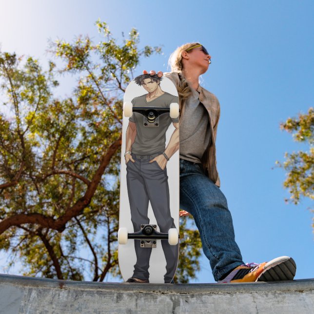 Anime Man Handsome Zaddy Skateboard (Außenbereich 1)