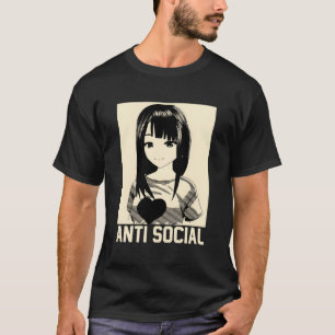 Anime Manga Ästhetik Japanisch Goth antisoziales T T-Shirt