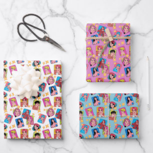 Anime Manga Characters Pattern Geschenkpapier Set