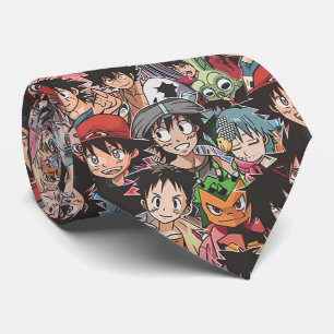 Anime Manga Charaktere Collage Krawatte