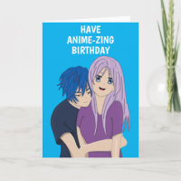 Anime Manga Couple Geburtstagskarte