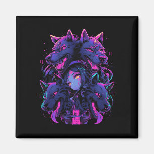 Anime Manga Cyberpunk Ästhetische Techwear Harajuk Magnet