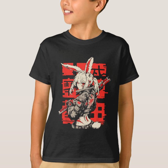 Anime Manga Cyberpunk Ästhetische Techwear Harajuk T-Shirt (Vorderseite)