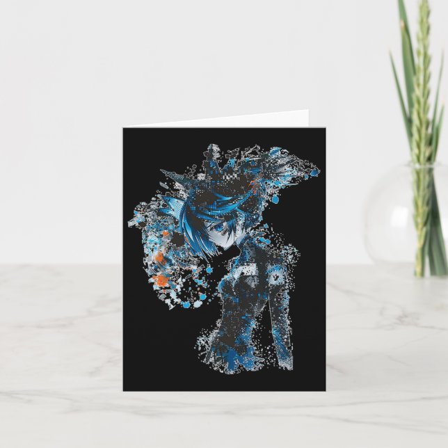 Anime Manga Graphic Blue-eyes Illustration Anime Karte (Vorderseite)