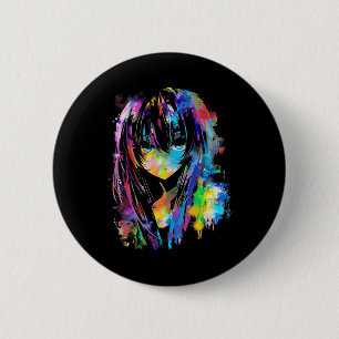 Anime Manga Graphic Colorful Art Anime Button