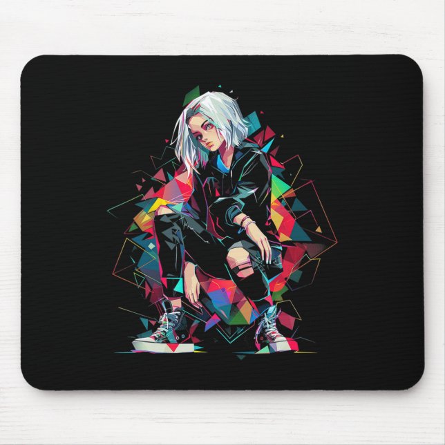 Anime Manga Graphic Polygon Art Anime Mousepad (Vorne)