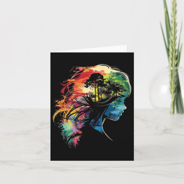 Anime Manga Motif farbenfrohe Illustration Anime Karte (Vorderseite)