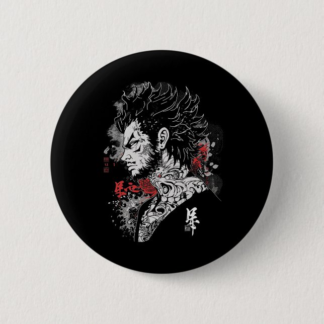 Anime Manga Motif Illustration Anime Button (Vorderseite)