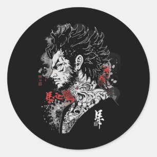 Anime Manga Motif Illustration Anime Runder Aufkleber