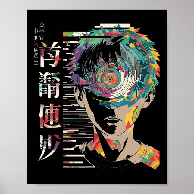 Anime Manga Motif Mandala Artwork Anime 1 Poster (Vorne)