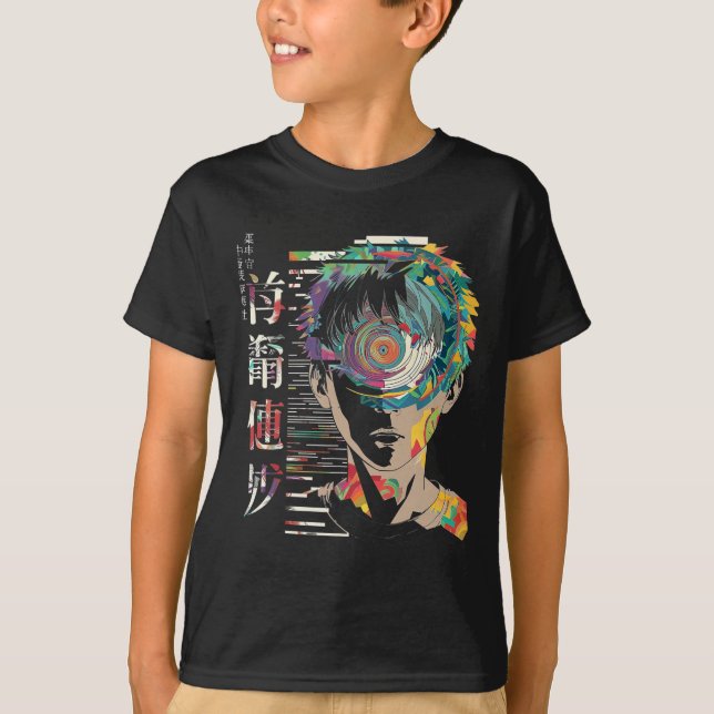 Anime Manga Motif Mandala Artwork Anime 1 T-Shirt (Vorderseite)