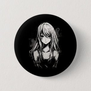 Anime Manga Motif Pixel Art Anime Button