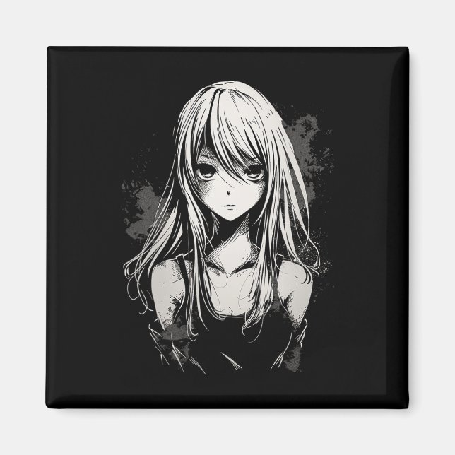 Anime Manga Motif Pixel Art Anime Magnet (Vorne)