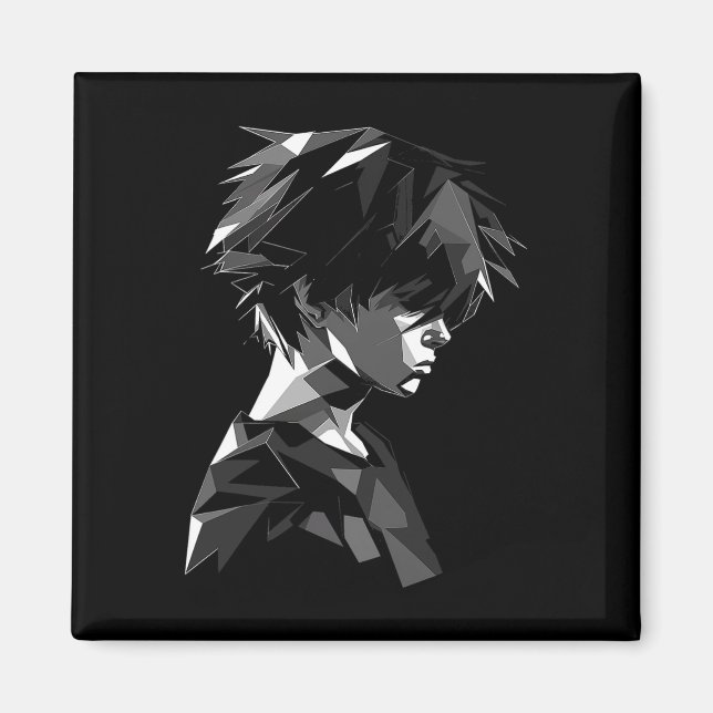 Anime Manga Motif Polygon Artwork Anime Magnet (Vorne)