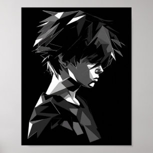 Anime Manga Motif Polygon Artwork Anime Poster