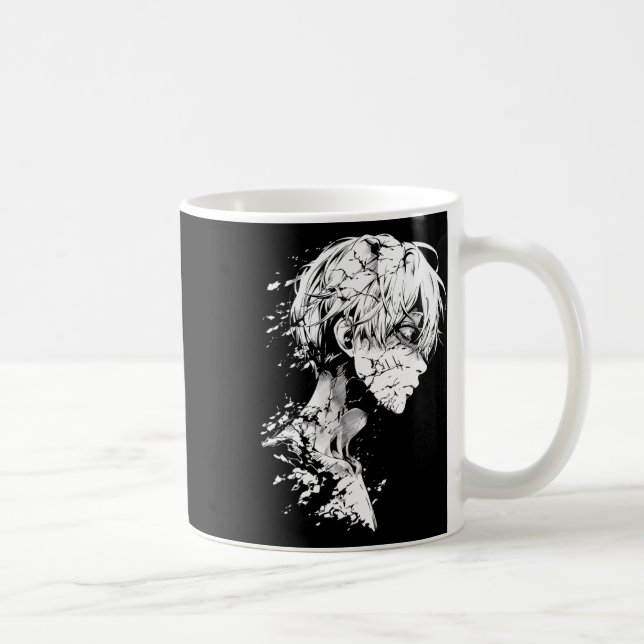 Anime Manga Motif Zeichnend Artwork Anime Kaffeetasse (Rechts)