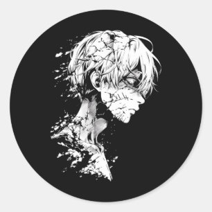 Anime Manga Motif Zeichnend Artwork Anime Runder Aufkleber
