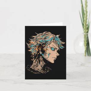 Anime-Manga-Motiv Blauäugige-Illustration Anime  Karte