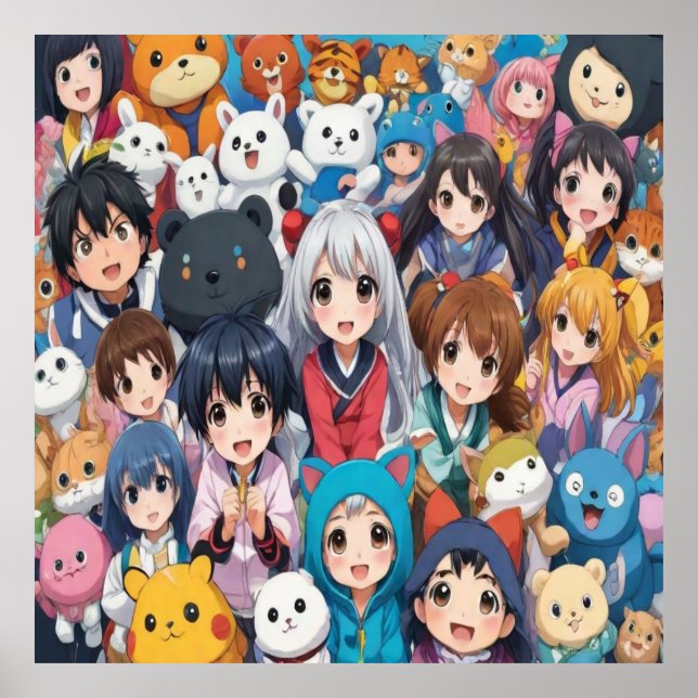 Anime Manga Pop Kunstliebhaber Pop Liebhaber Carto Poster (Vorne)