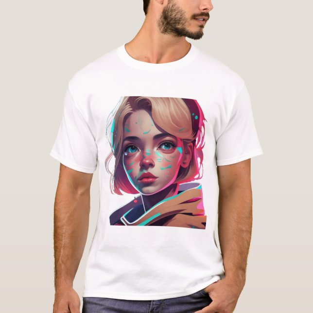 Anime Manga Pop Kunstliebhaber Pop Liebhaber Carto T-Shirt (Vorderseite)