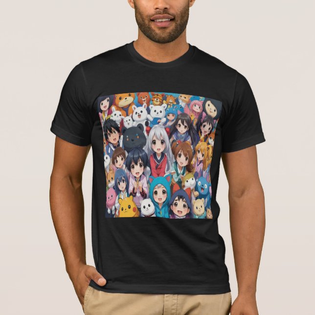 Anime Manga Pop Kunstliebhaber Pop Liebhaber Carto T-Shirt (Vorderseite)