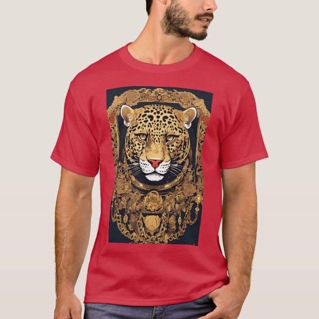 Anime Manga Robot Jaguar Tattoo Design T-Shirt (Vorderseite)