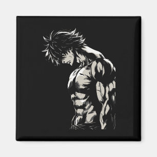 Anime-Männer-Charakter-Bizeps-Training-Motivation  Magnet
