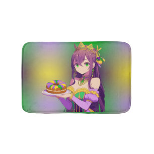 Anime Mardi Gras King cake Badematte