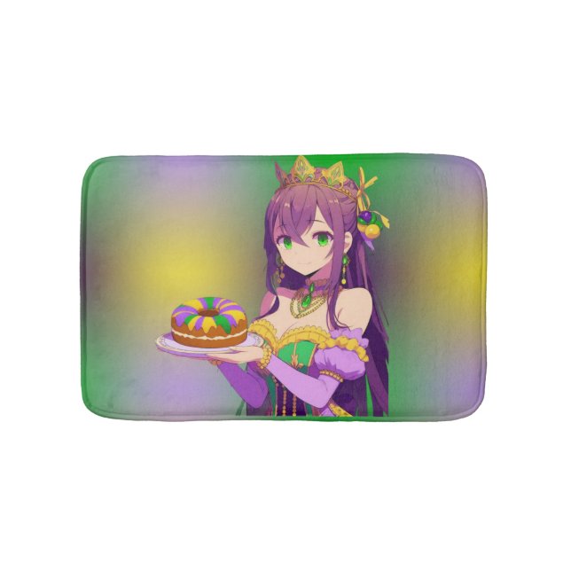Anime Mardi Gras King cake Badematte (Vorderseite)
