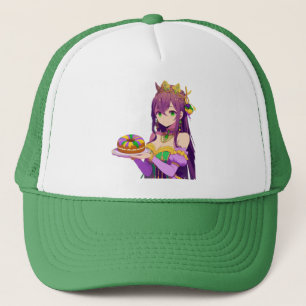 Anime Mardi Gras King cake Truckerkappe