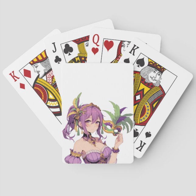 Anime Mardi Gras Maske Spielkarten (Rückseite)