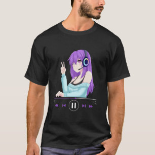Anime Merch Anime Girl Cosplay Musik T-Shirt
