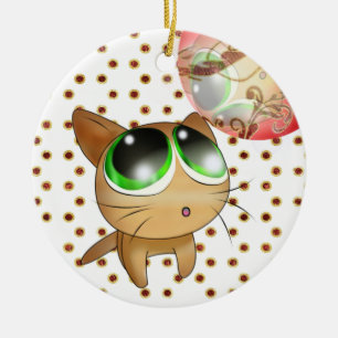 Anime-Miezekatze Keramikornament