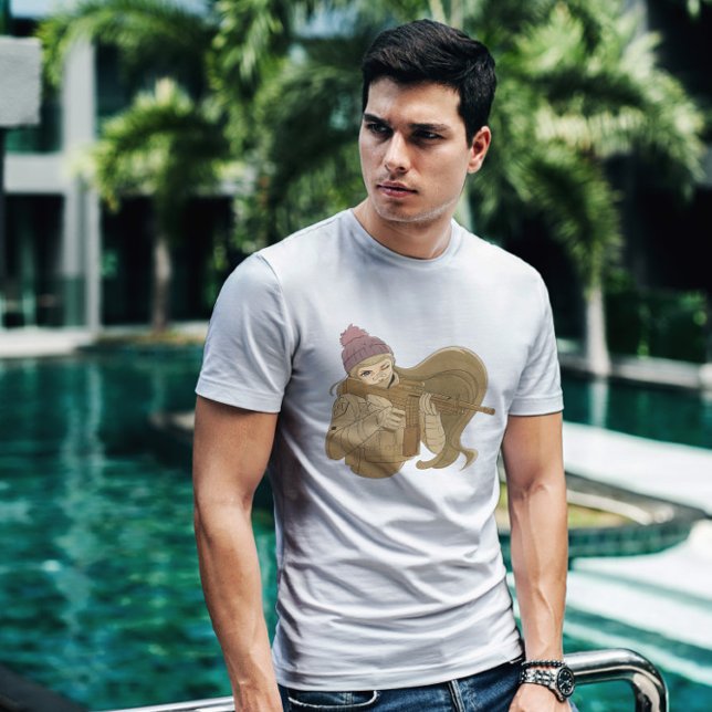 Anime Military Soldier Girl T-Shirt (Von Creator hochgeladen)