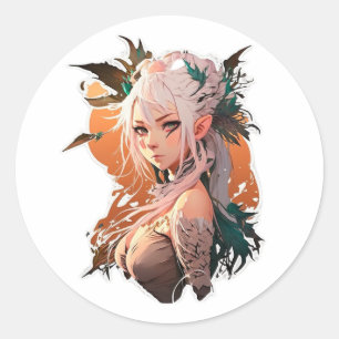 Anime Miroko Art Stiker Runder Aufkleber
