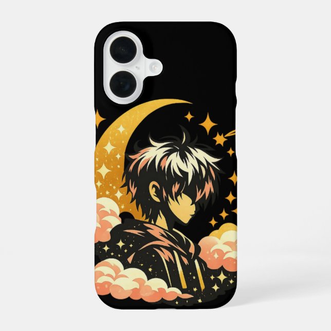 Anime Mondlicht – Ästhetisches Anime-Design iPhone 16 Hülle (Rückseite)