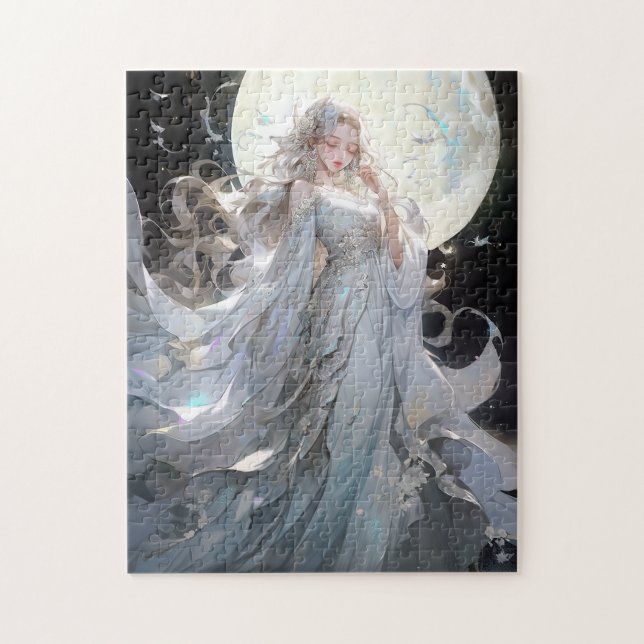 Anime Moon Princess Fantasy Art Puzzle (Vertikal)