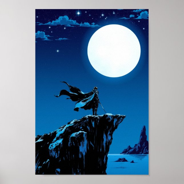 Anime Moonlight Warrior Epic Wall Art Poster (Vorne)