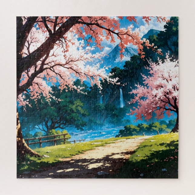 Anime natural landscape puzzle (Vertikal)