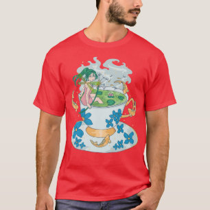 Anime Nature Fairy Tea-Lover Niedlich Kawaii Fish T-Shirt