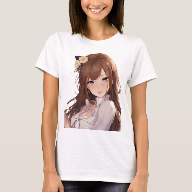 Anime Niedlich Japanisch Kawaii Cartoon Otaku Mädc T-Shirt (Vorderseite)