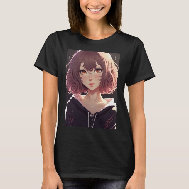 Anime Niedlich Japanisch Kawaii Cartoon Otaku Mädc T-Shirt (Vorderseite)