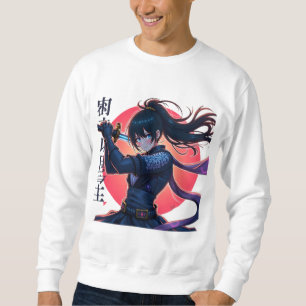 Anime Ninja Girl mit Katana- Epic Samurai Warrior Sweatshirt